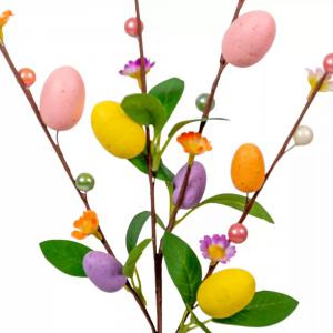 Tojásos ág pink-narancs-lila 65cm