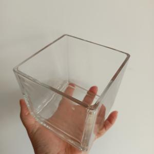 Üveg kocka 12*12*12cm átlátszó