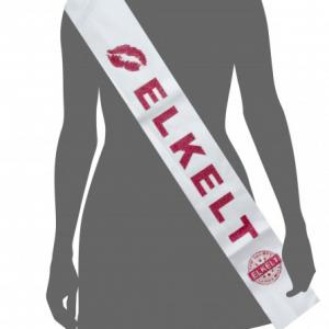 Vállszalag elkelt fehér vagy rózsaszín 1,6m x 9,5 cm