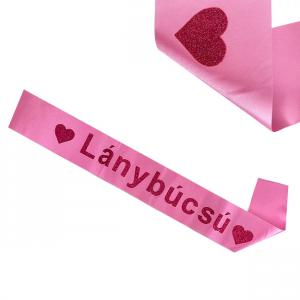 Vállszalag Lánybúcsú 1,6m x 9,5 cm választható színben 1 db