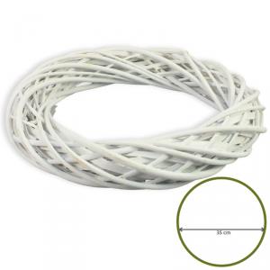 Vessző koszorú fehér 35cm