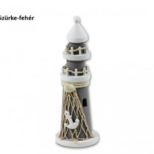 Világítótorony szürke/fehér 24cm vagy fehér/szürke színben