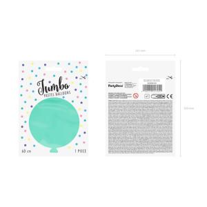 Világos menta lufi, 60 cm / 1 db