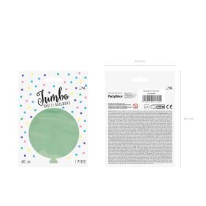 Világos pisztácia lufi, 60 cm / 1 db