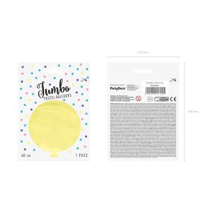 Világos sárga lufi, 60 cm / 1 db