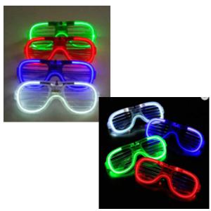 Villogó party szemüveg ledcsíkos, kék