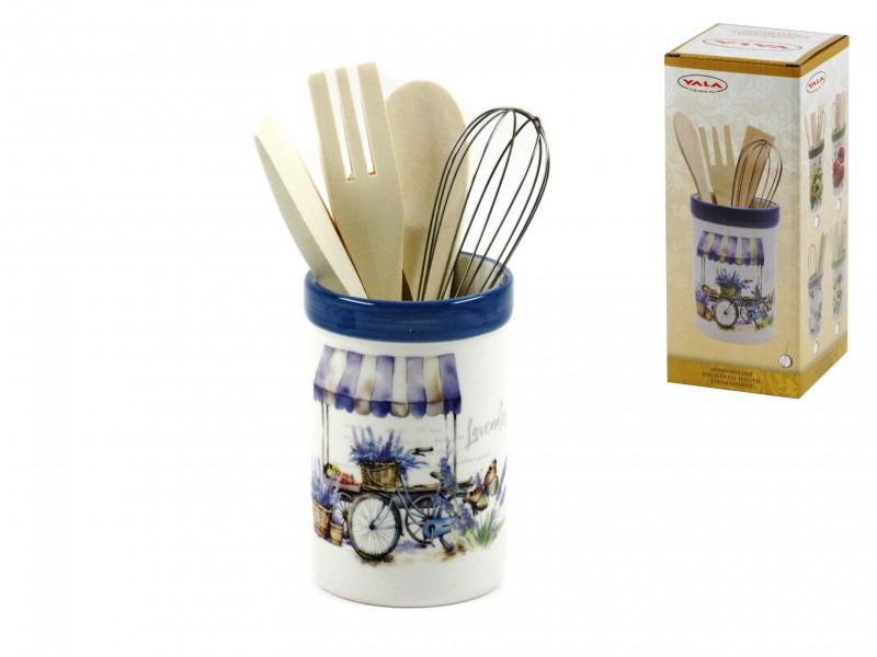 Fakanáltartó szett kék levendulás 5 részes