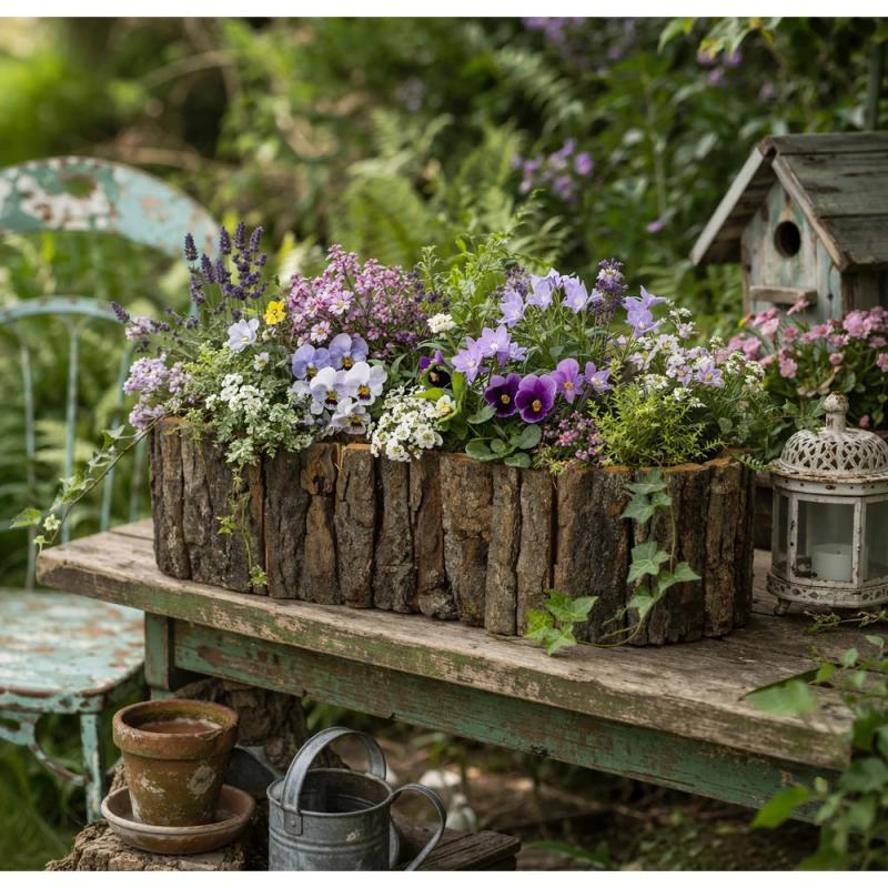 Fakéreg virágláda barna 32x17x10cm