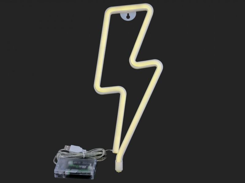 Fali világító villám 34cm elemes és usb