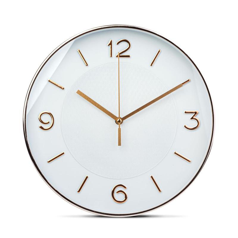 Falióra - 25 cm - műanyag, üveg - 1 x AA - fehér