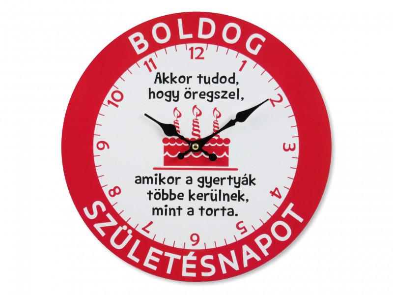 Falióra kerek Boldog születésnapot tortás 30cm