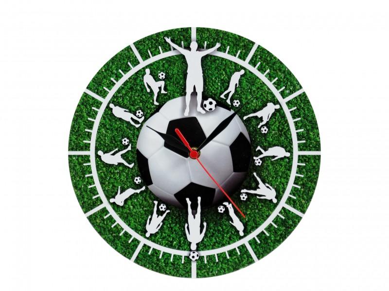 Falióra kerek focis zöld 28cm