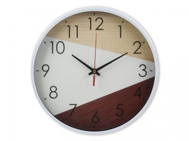 Falióra kerek natúr krém és barna színű 30cm