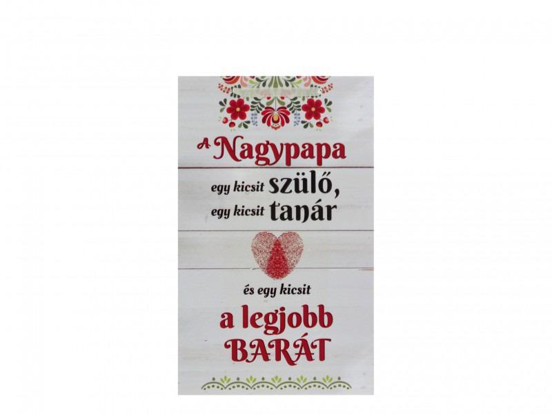 Fatábla Nagypapa kalocsai minta 16x26cm