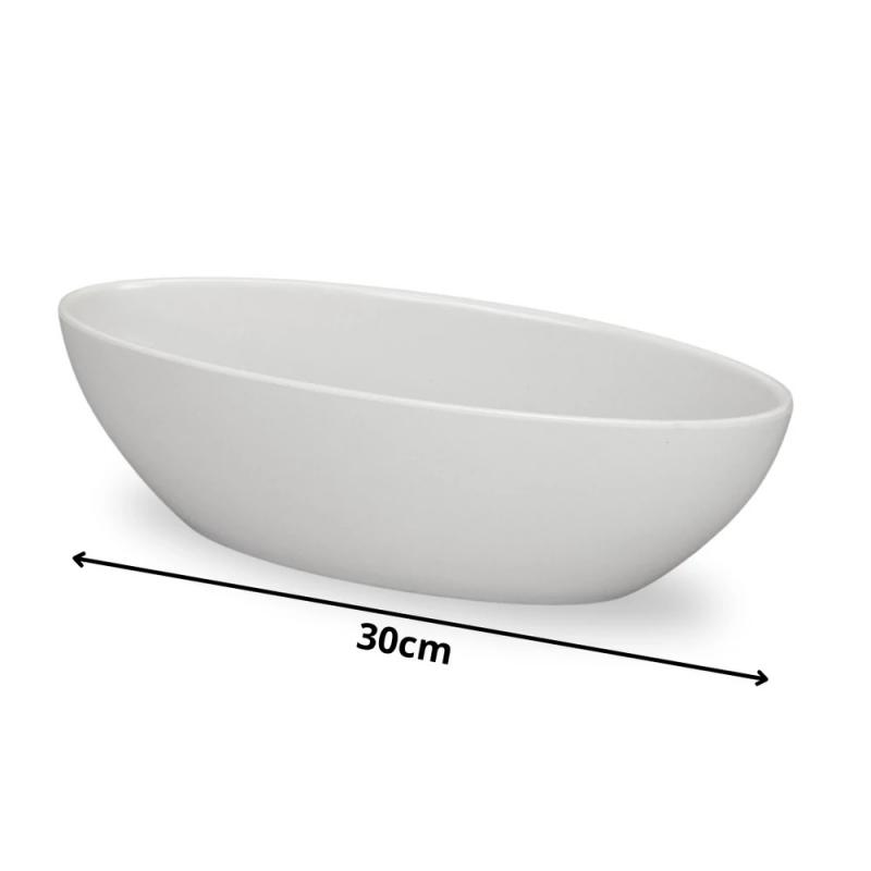 Fehér dekor tál 30x8,5cm műanyag kemény