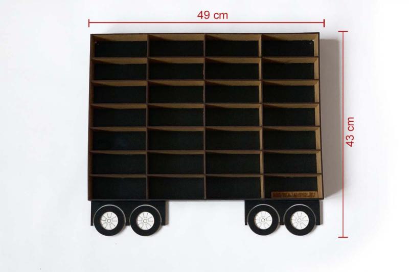 Fekete Pótkocsi Kamionhoz - Kisautó Tároló Kamion - Ajándék gyerekeknek