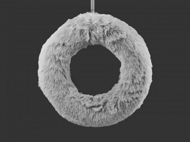 Félkoszorú szürke szőrme 25cm 457110