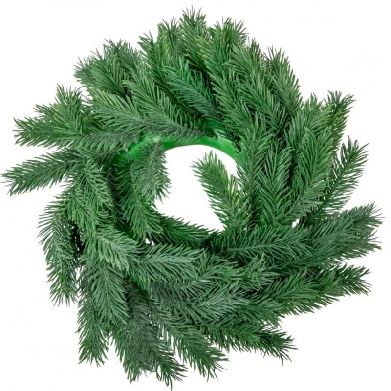 Fenyő koszorú szürkészöld D33cm