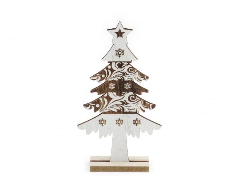 Fenyőfa dekoráció cirádás 22cm 060685