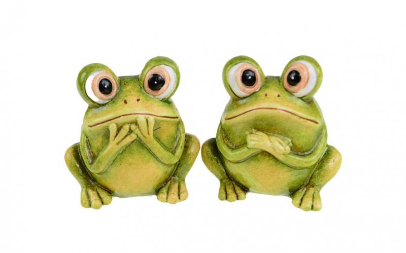 Figura béka kerámia 8*6.2*8cm 2féle zöld