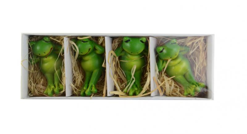 Figura béka poly 4,4cm s/4 zöld