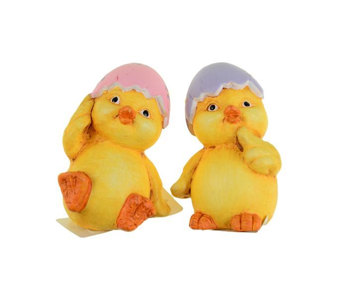 Figura csibe kerámia 4.5*4.5*7cm 2féle sárga