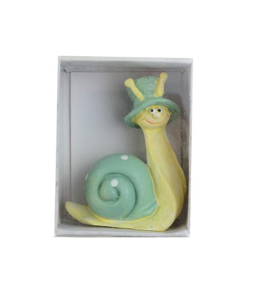 Figura csiga poly 7,3cm menta
