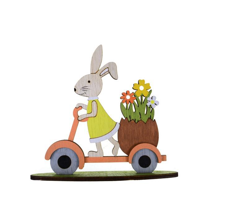 Figura fa 15*13.5*3.5cm nyúl rolleren narancs