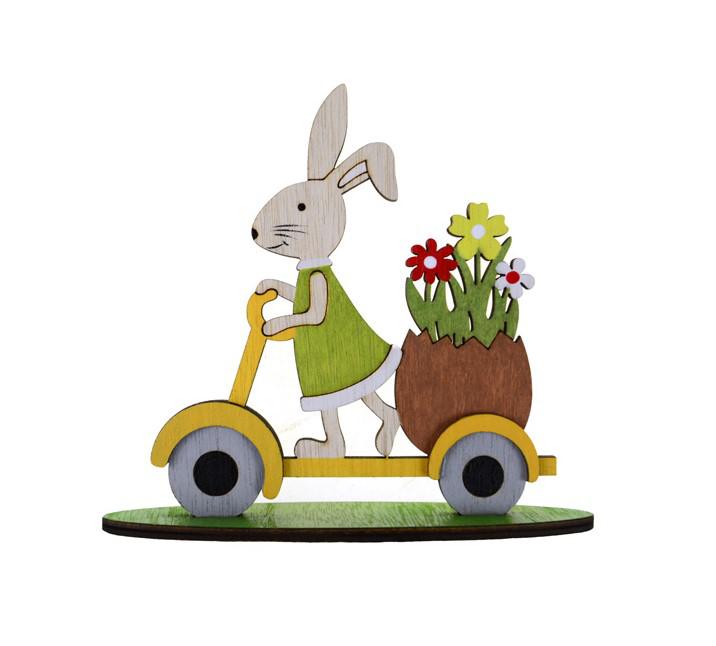 Figura fa 15*13.5*3.5cm nyúl rolleren sárga