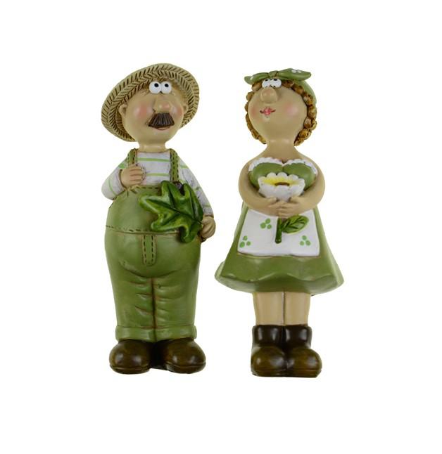 Figura farmer fiú/lány poly 4*3.5*11.5cm zöld