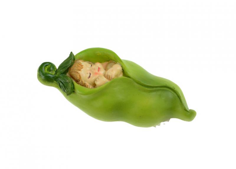 Figura gyerek poly 8,6*4cm borsóhéjban zöld