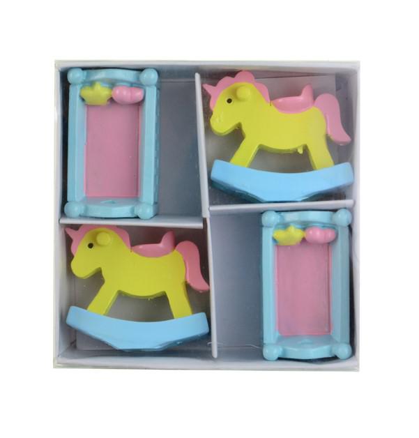 Figura hintaló + járóka poly 5,3cm s/4 kék