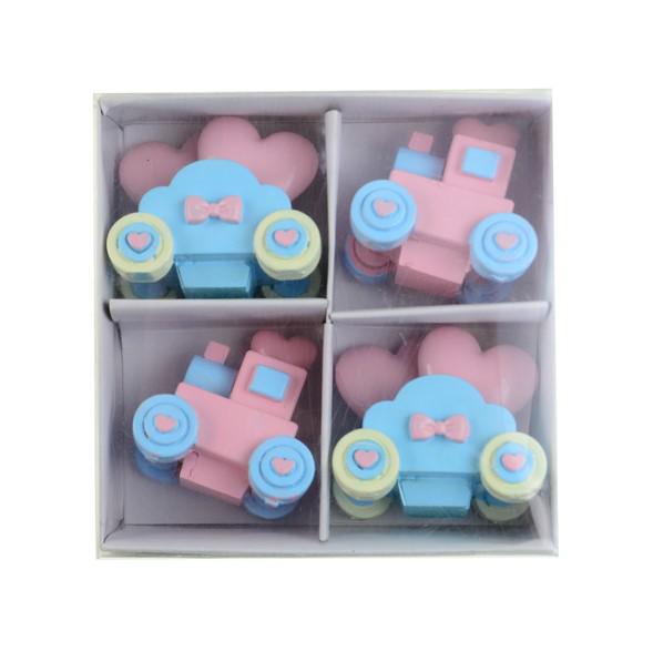 Figura kisautó poly 4,3cm s/4 színes