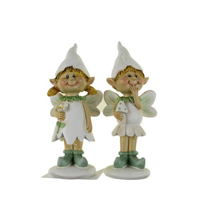 Figura manó fiú/lány poly 4.5*3.6*11cm fehér