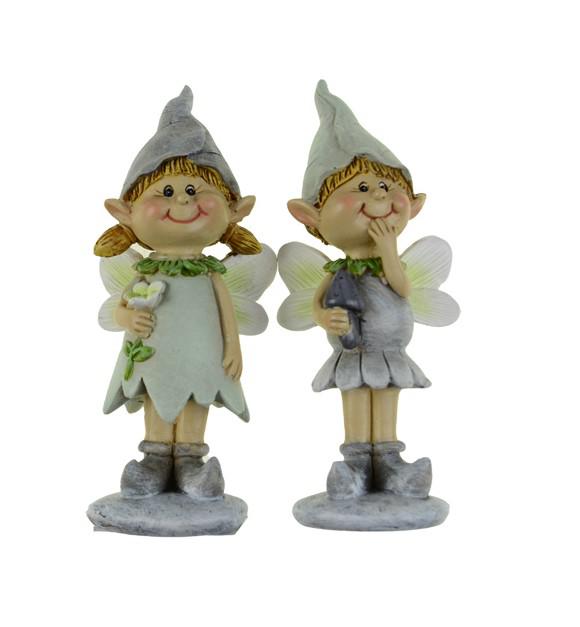 Figura manó fiú/lány poly 4.5*3.6*11cm szürke