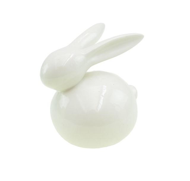 Figura nyúl kerámia 16*9.5*15.5cm fehér