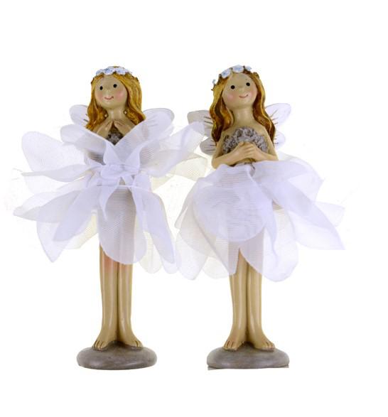 Figura tündér poly 7*6*11.5cm 2féle fehér