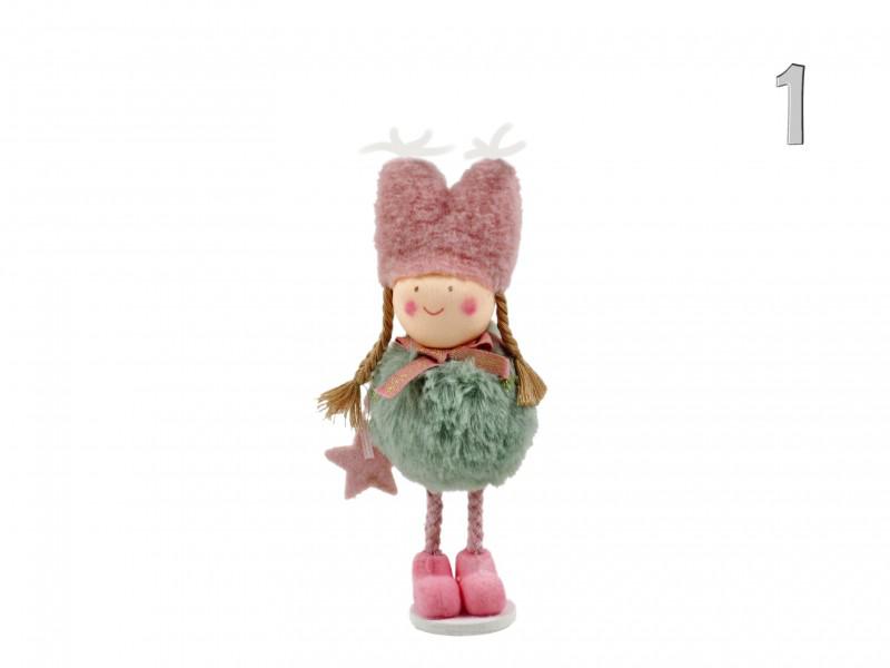 Fiú/lány álló pasztell plüss ruhában 18cm 630308 2f