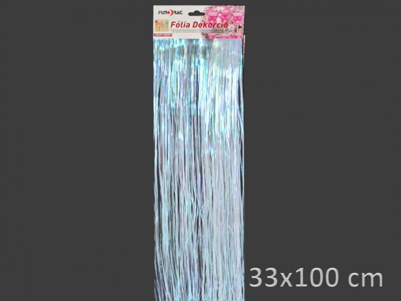 Fólia dekoráció rojt gyöngyház 13x100cm