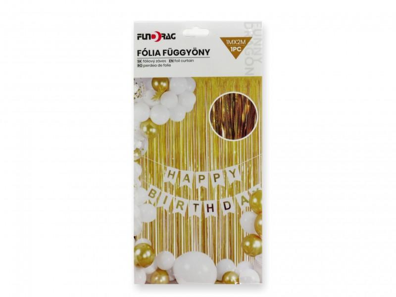 Fólia függöny arany 1x2m