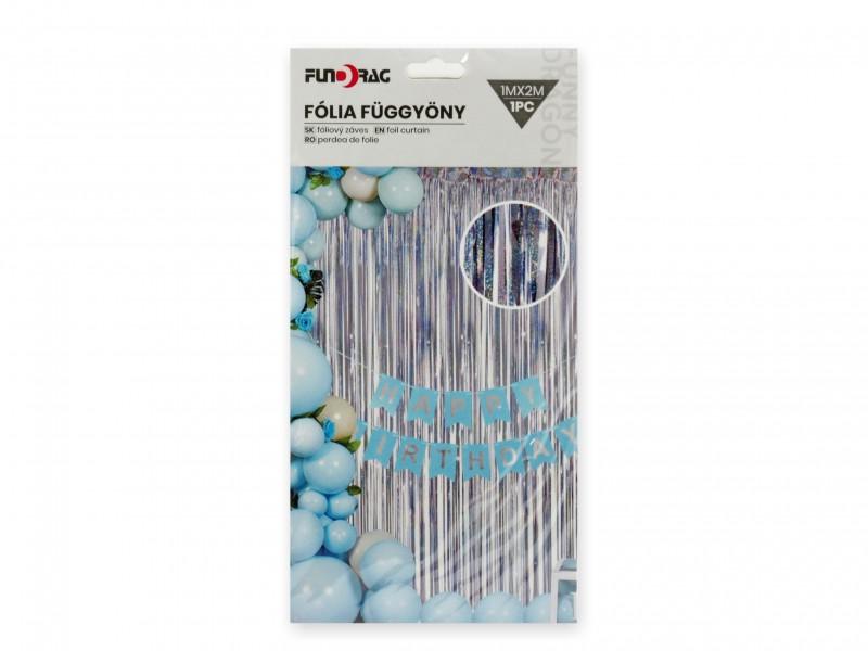 Fólia függöny ezüst 1x2m