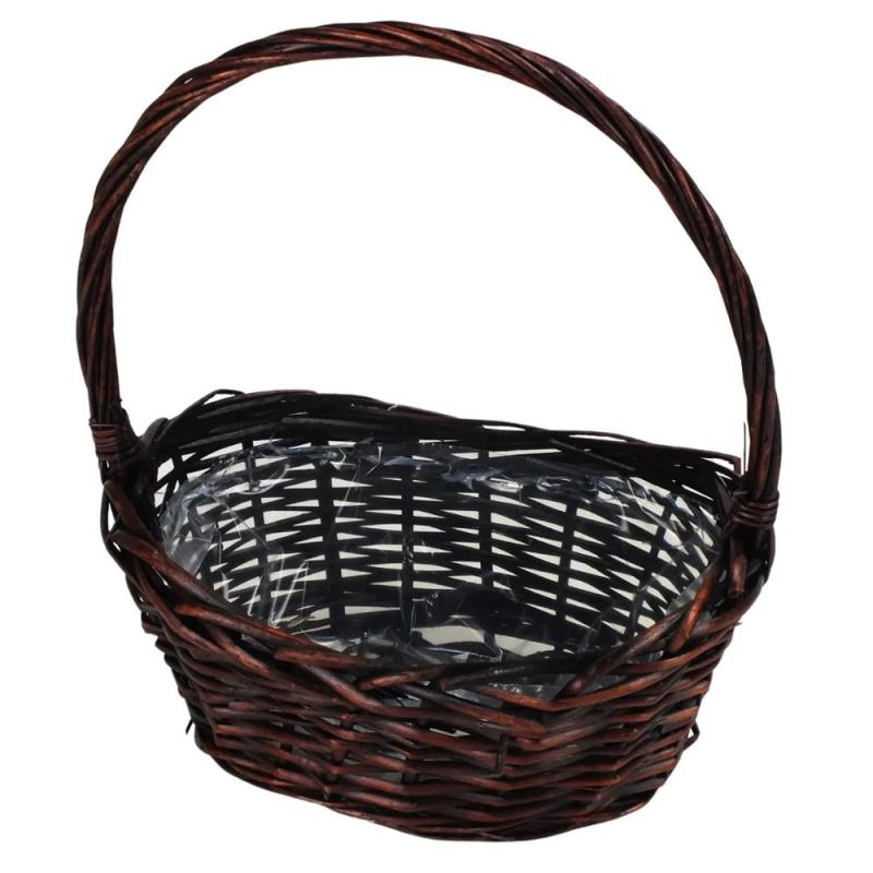Fonott csemege kosár kicsi barna