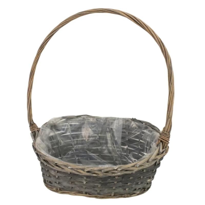 Fonott csemege kosár szürke nagy