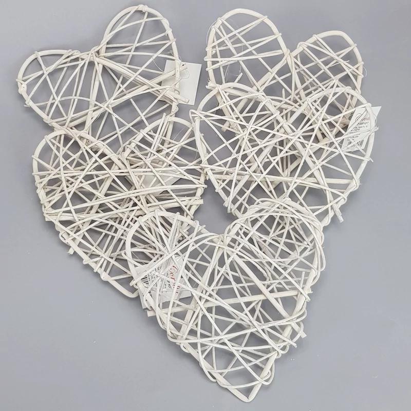 Fonott hálós szív 20cm 1db