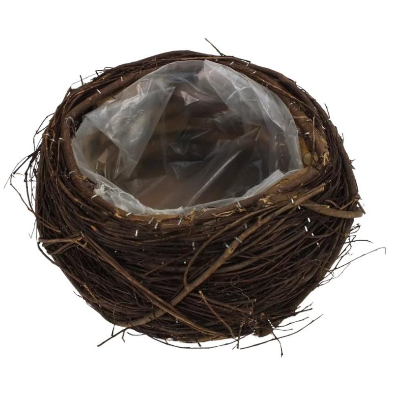 Fonott inda tál barna 20x11cm