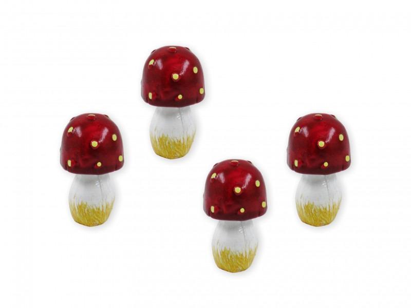 Gomba dekoráció 4db 3,8cm