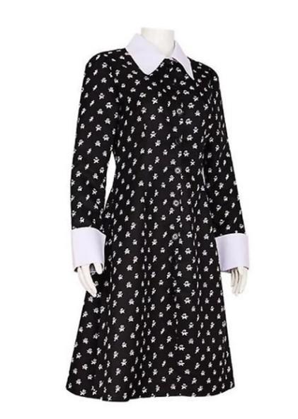 Gótikus lány jelmez, mintás, M-es