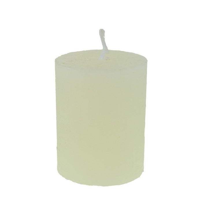 Gyertya rusztikus henger 5*6cm krém