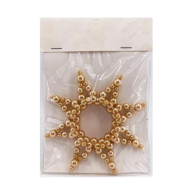 Gyertyagyűrű műanyag 13x17cm pezsgő csillag formájú