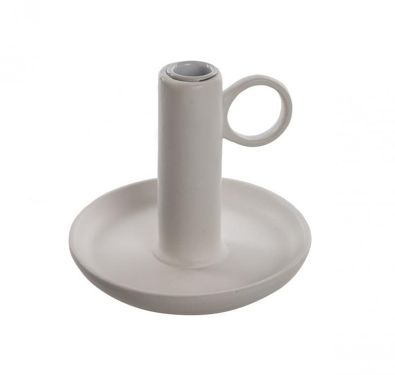 Gyertyatartó szálas gyertyához fehér fülel